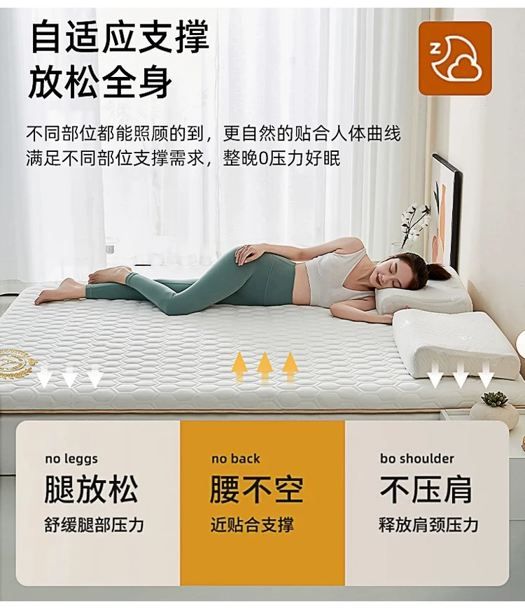 Five layer material composition mattress thicken 4/7cm Household Single Double Sponge latex filling mattresses Tatami Floor Mat