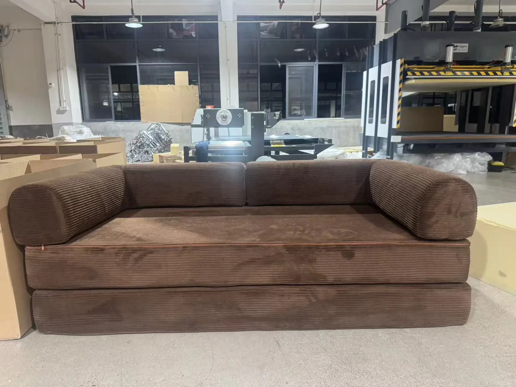 Air Compression Deformable Modern Style Flannel Modular Sofa Fabric Couch for Living Room Sectional Composable Sofa Bed
