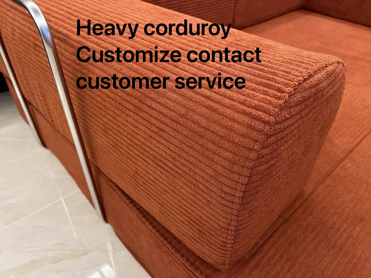 Air Compression Deformable Modern Style Flannel Modular Sofa Fabric Couch for Living Room Sectional Composable Sofa Bed