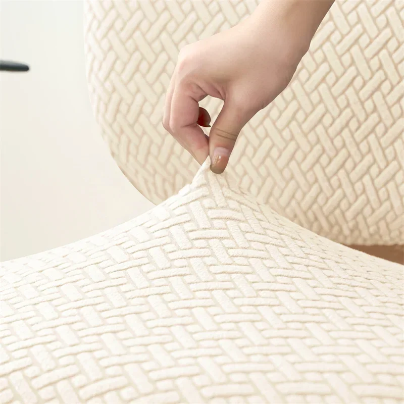 2PCS Solid Color Office Chair Covers Jacquard Split Computer Chair Slipcover Washable Stretch Gaming Chair Cover Home Hotel