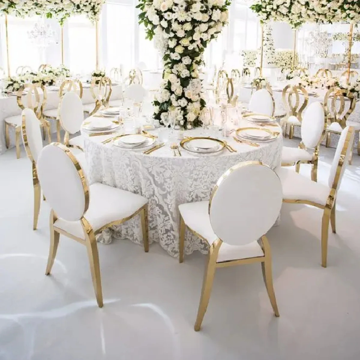 36pcs f30 Hotel Cushion Event Lounge Banquet Chairs Furniture Stainless Steel Wedding Chair Hotel Banquet Chiavari ivy750