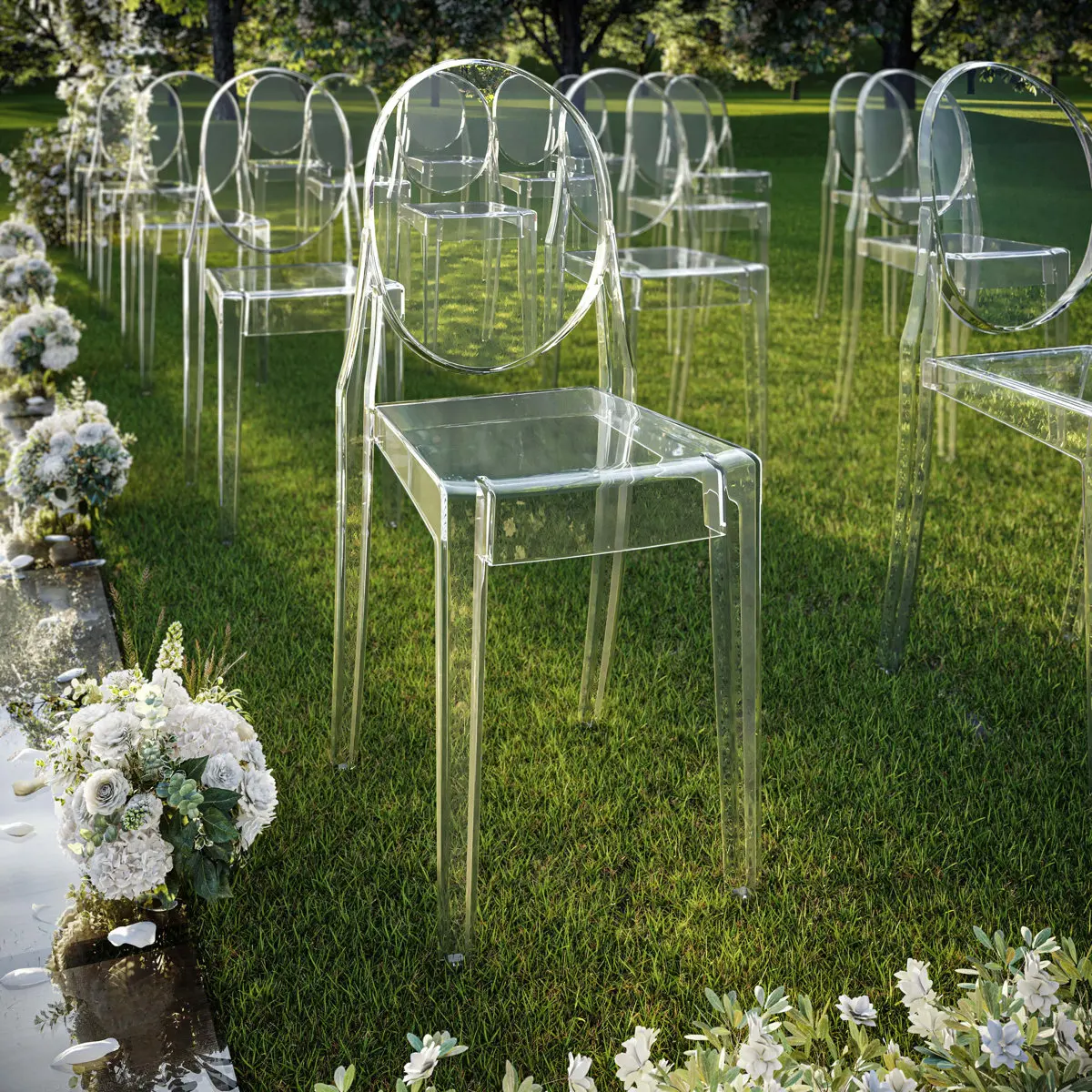 36pcs f30 Hotel Cushion Event Lounge Banquet Chairs Furniture Stainless Steel Wedding Chair Hotel Banquet Chiavari ivy750
