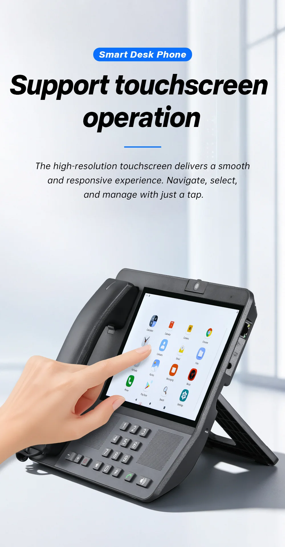 4G LTE VOLTE Sim Card 8 Inch Screen MP3 FM Video Call Wifi Hotspot Android Cordless Telephone 3G 2G Fixed Wireless Phone