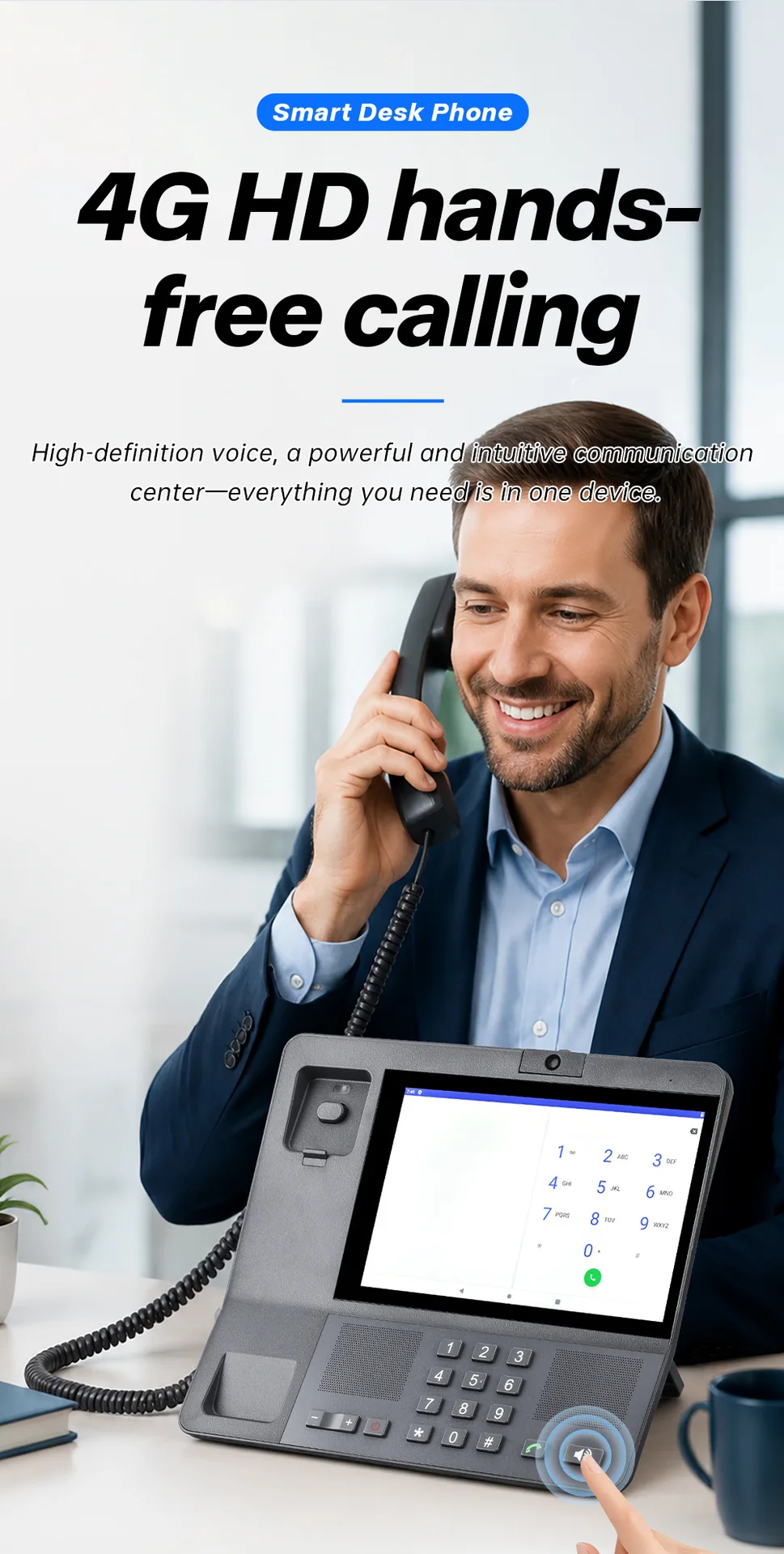 4G LTE VOLTE Sim Card 8 Inch Screen MP3 FM Video Call Wifi Hotspot Android Cordless Telephone 3G 2G Fixed Wireless Phone