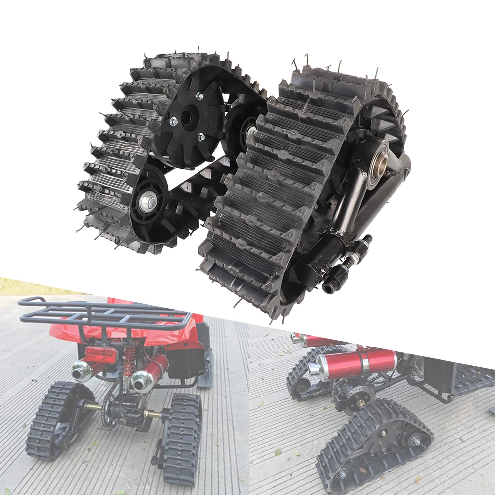 Snowmobile Rear Wheel Rubber Track Kit For Snow Sand Tracks Go Kart Winter Quad ATV UTV Buggy 23T Rear Axle