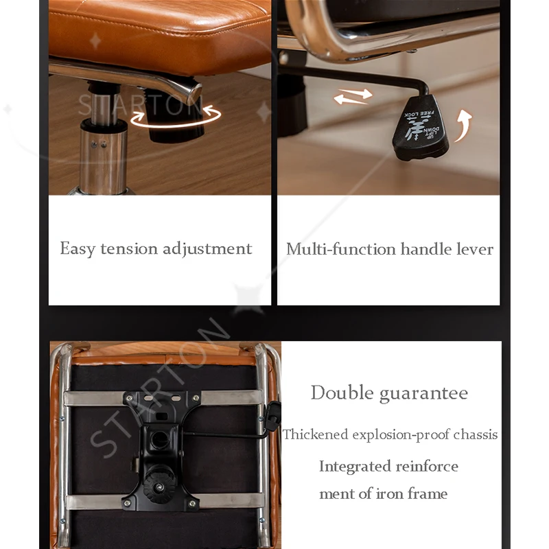 Computer Chair Adjustable Lift Rotating Solid Wood Chair Office Learning Furniture