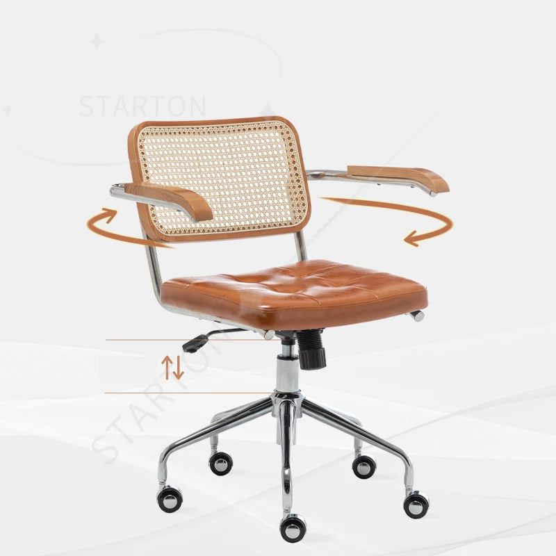 Computer Chair Adjustable Lift Rotating Solid Wood Chair Office Learning Furniture