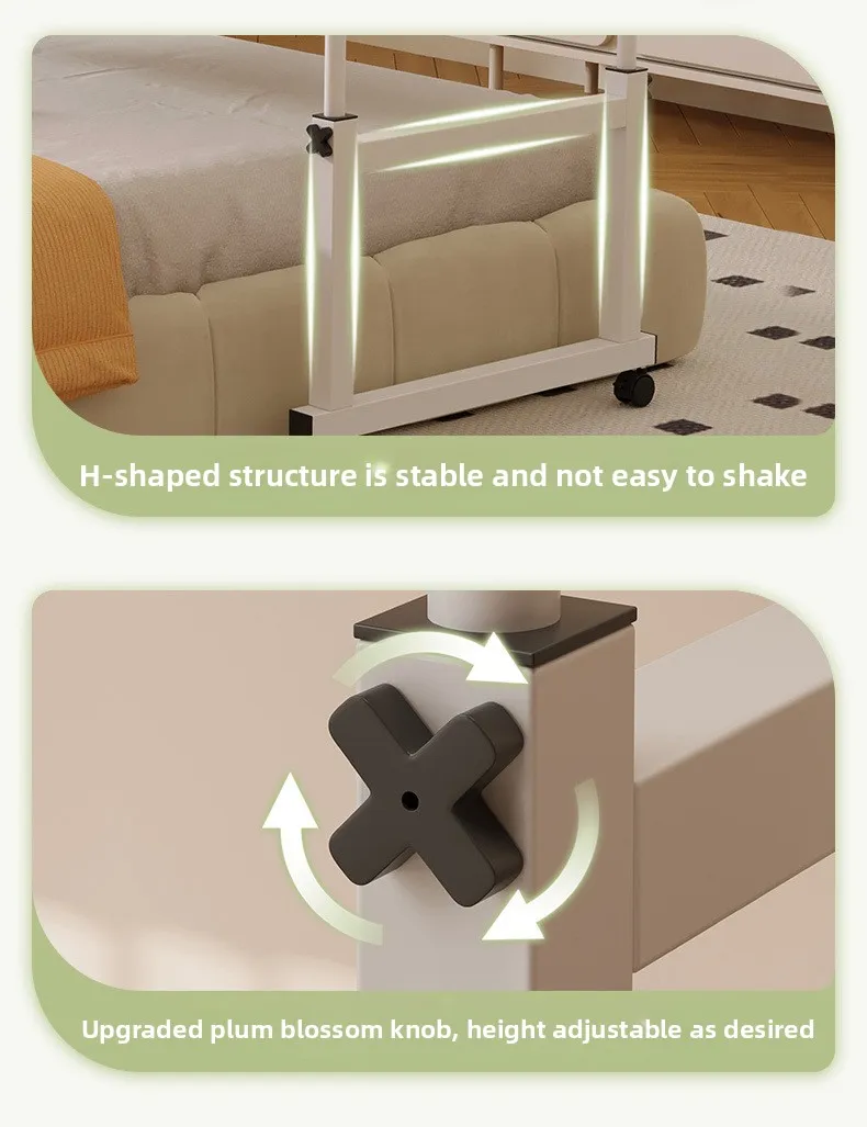 Cross bed desk, bedside table, mobile desk, small table on the bed, cross-border bedroom lift, computer desk, lazy office desk
