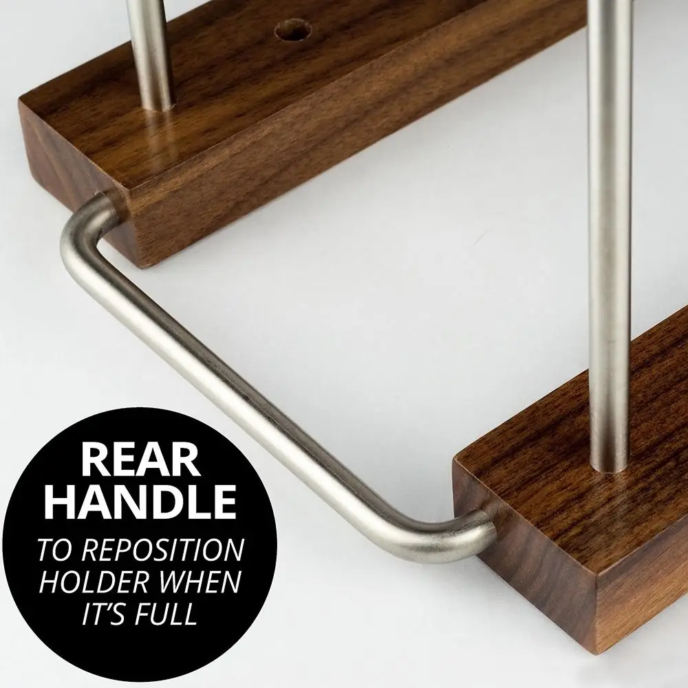 New Solid Walnut Vinyl Record Holder Space Saving Adjustable Album Display Holder Portable Record Stand