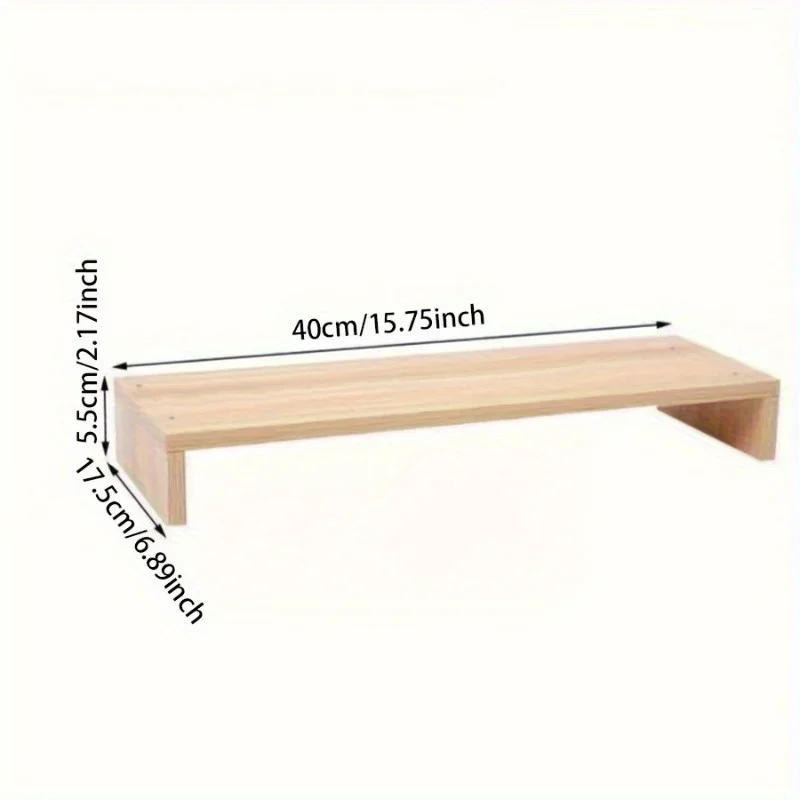 Stable Base Wood Desktop Computer Stand Eyesight Protection Protect Cervical Spine Office Laptop Riser Large Load Bearing