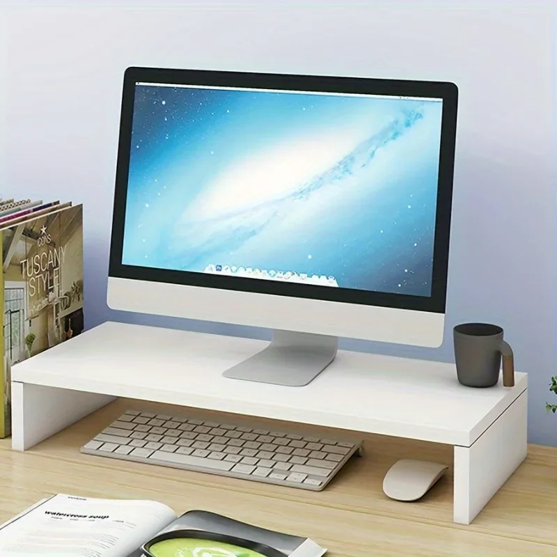 Stable Base Wood Desktop Computer Stand Eyesight Protection Protect Cervical Spine Office Laptop Riser Large Load Bearing