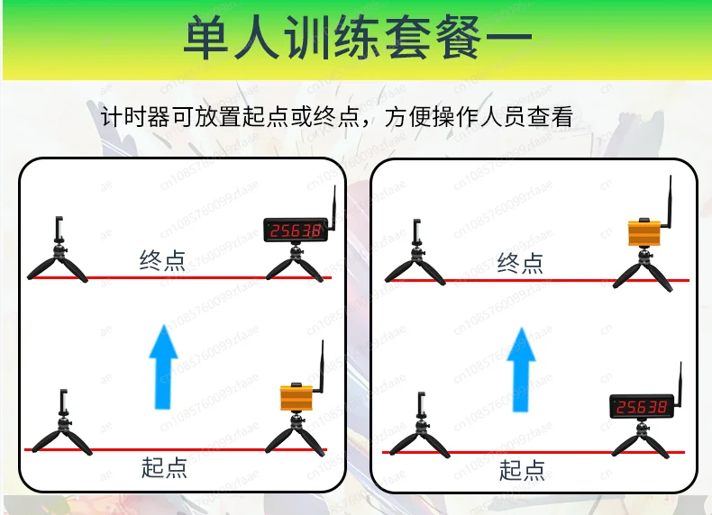 Racing Wireless Laser Timer Military Training Sprint Physical Fitness Test Sports Timing Remote Large Screen Synchronous Display
