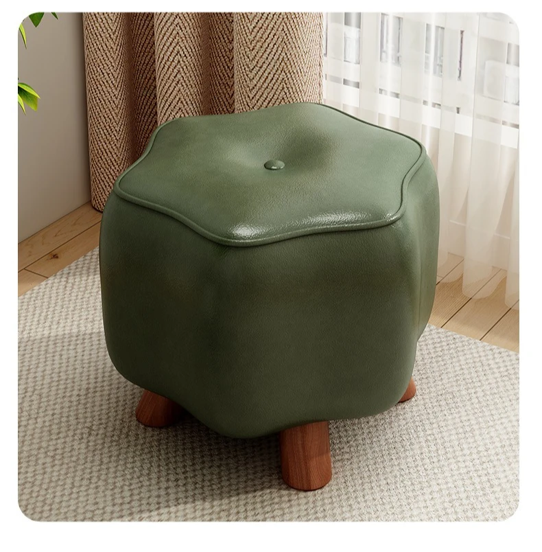 Small stool home low stool living room stool creative children's seat cushion sturdy and durable sofa footstool