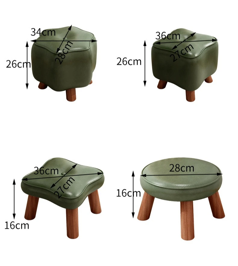 Small stool home low stool living room stool creative children's seat cushion sturdy and durable sofa footstool