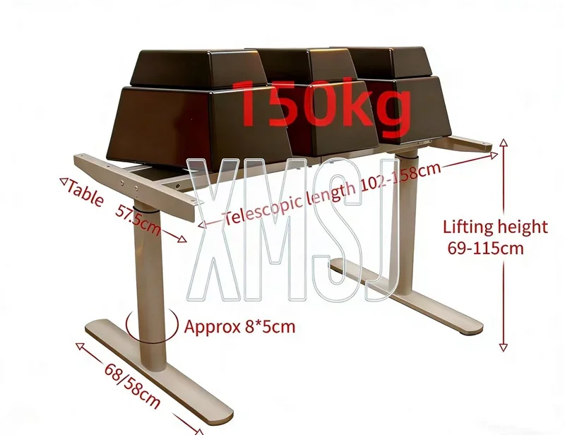 Electric Lifting Desk With Dual Motors, 2-Section , Child Lock, Height Memory Adjustable, DIY Silent Office Desk Capacity 150kg