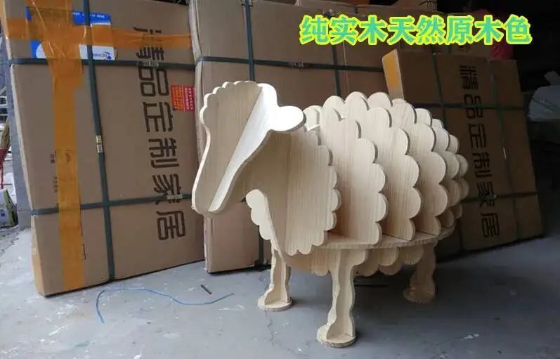 Room Ornament Children's Sheep Kindergarten Decoration Desk Animal Model Shelf furniture home Bookstore Simple School Bookshelf