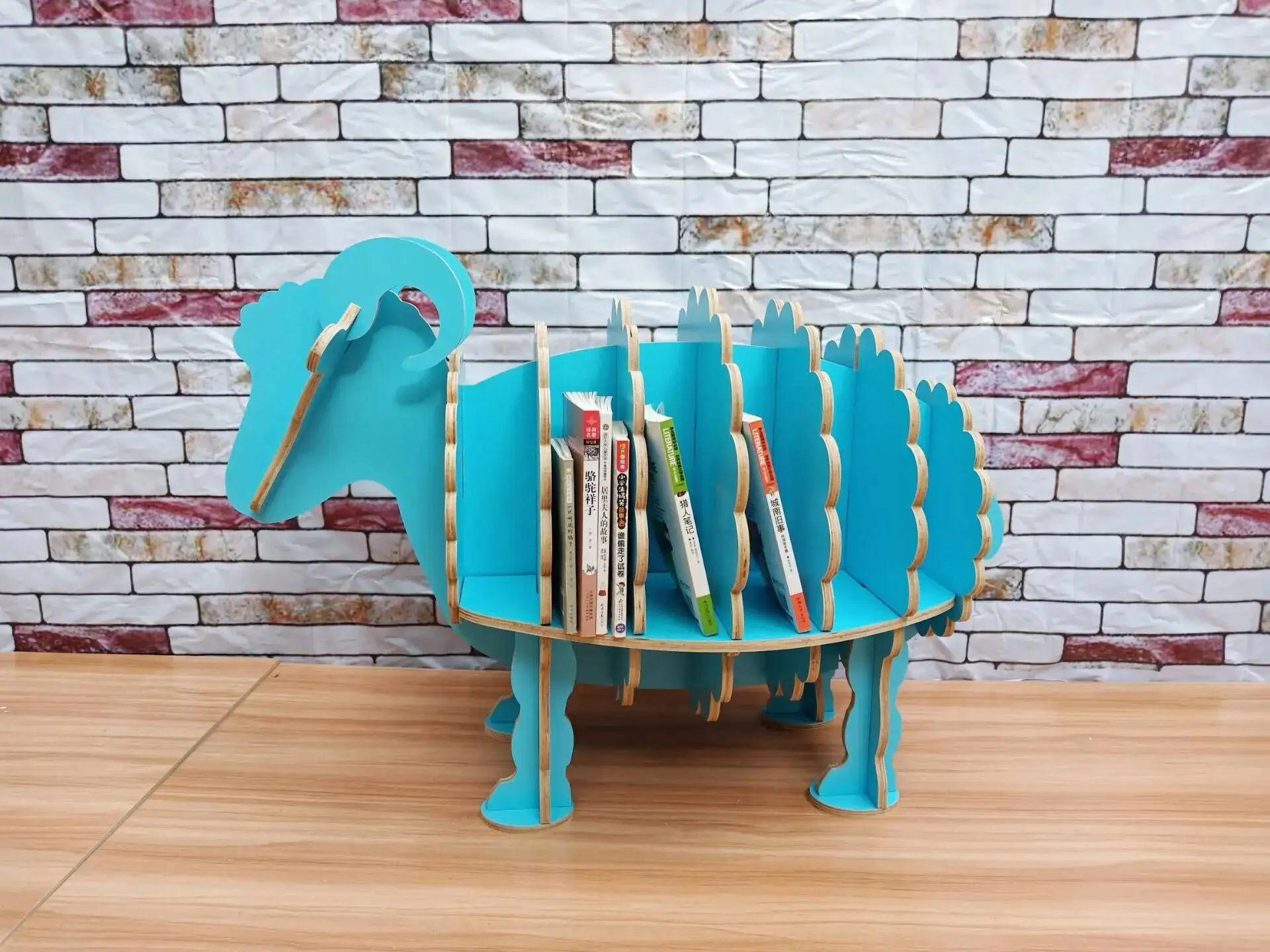 Room Ornament Children's Sheep Kindergarten Decoration Desk Animal Model Shelf furniture home Bookstore Simple School Bookshelf