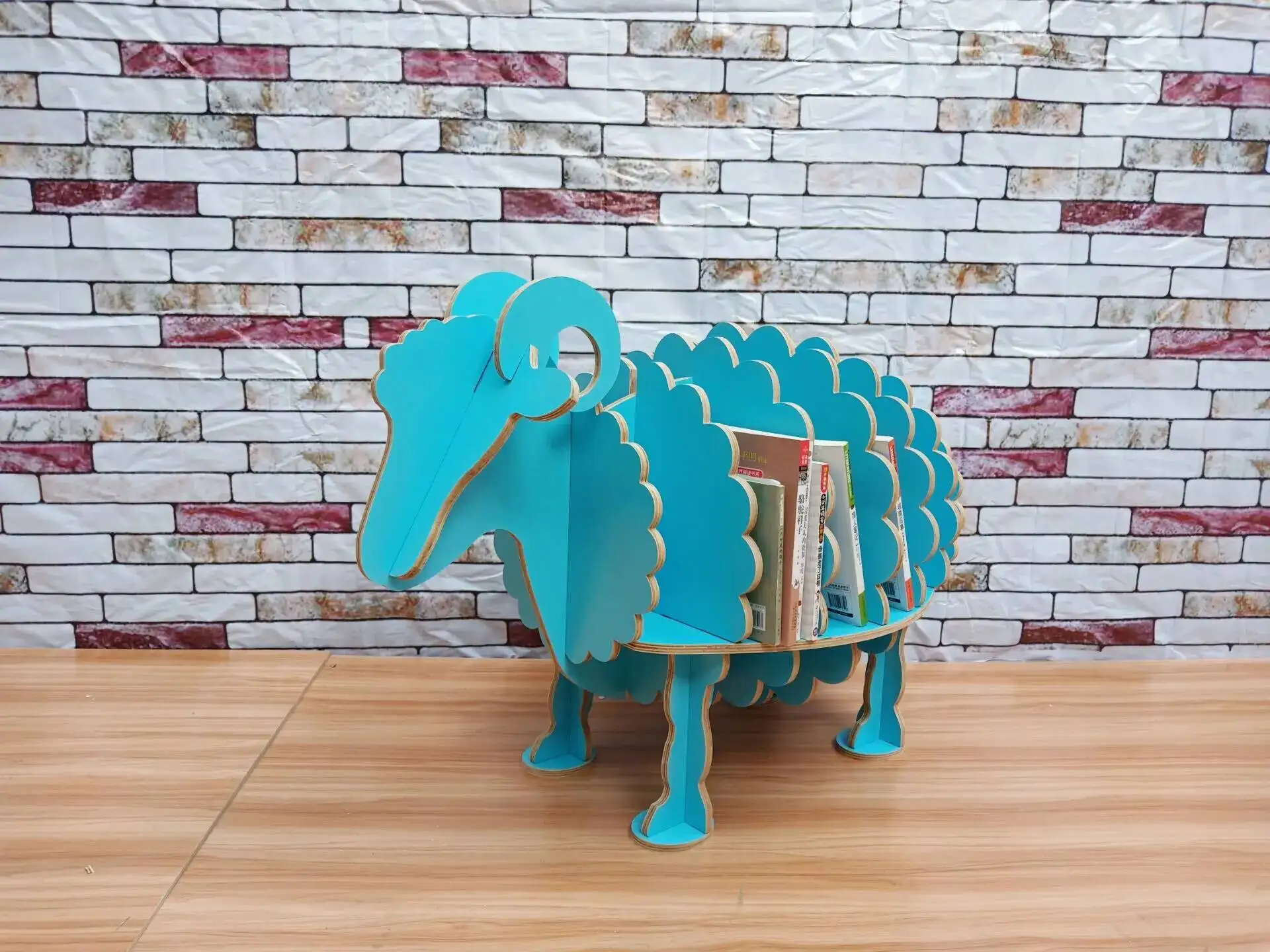 Room Ornament Children's Sheep Kindergarten Decoration Desk Animal Model Shelf furniture home Bookstore Simple School Bookshelf