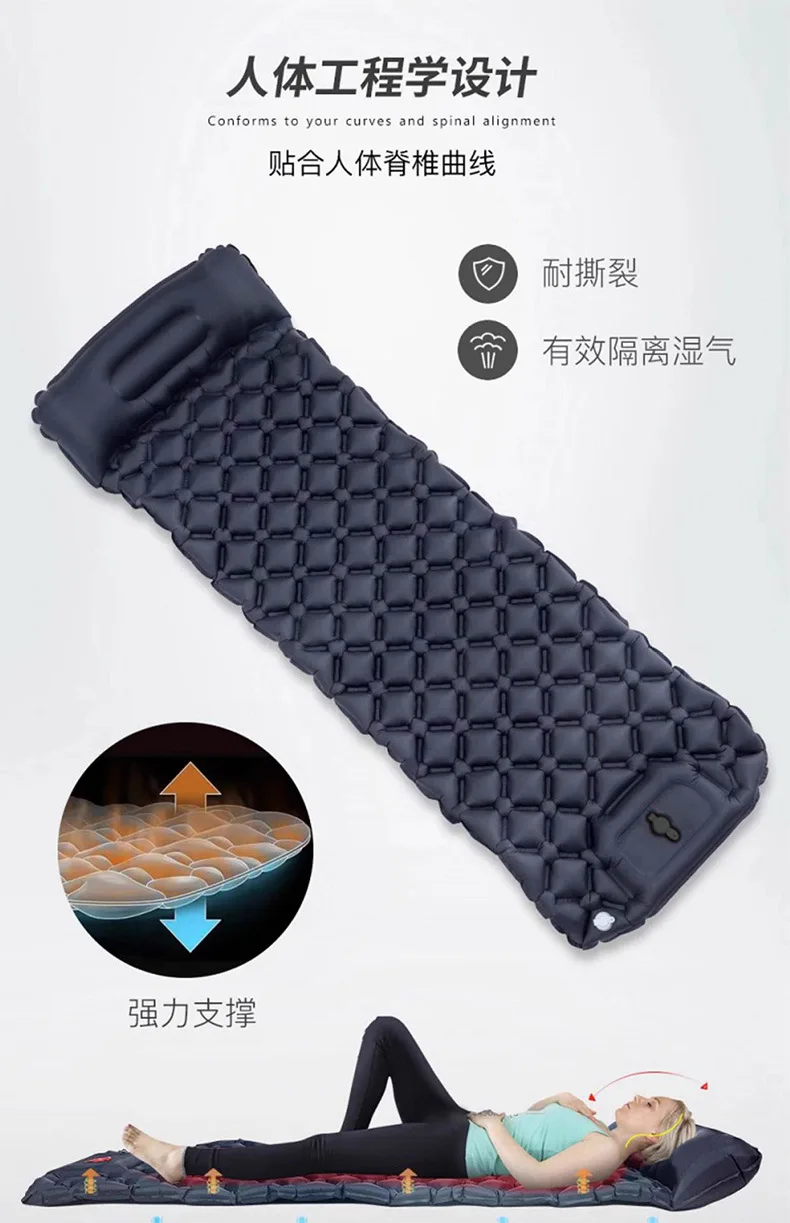 Air mattress camping mattress,outdoor travel sleeping bag,lightweight  good storage,suitable for camping,hiking ,mountaineering