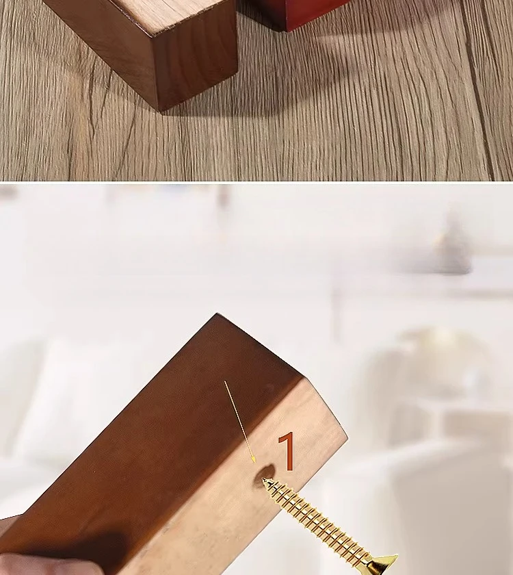 Solid Wood Sofa Legs, Furniture Universal Legs Coffee Table Mats Bed Feets Head Cabinets Support Feets Soft Sofa Legs