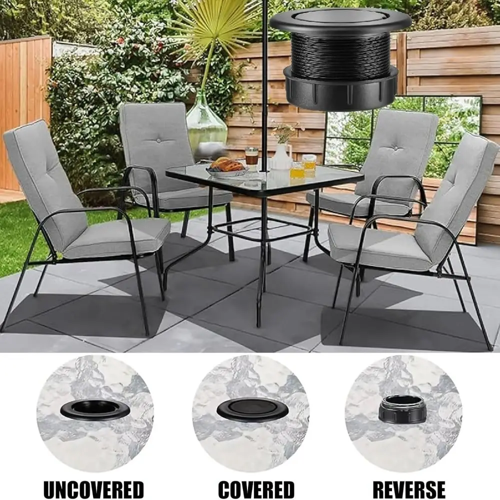 Extra Thick Patio Table Umbrella Hole Ring Plug Cap Weatherproof Garden Tool Yard Parasol Table Hole Cover Insert Durable