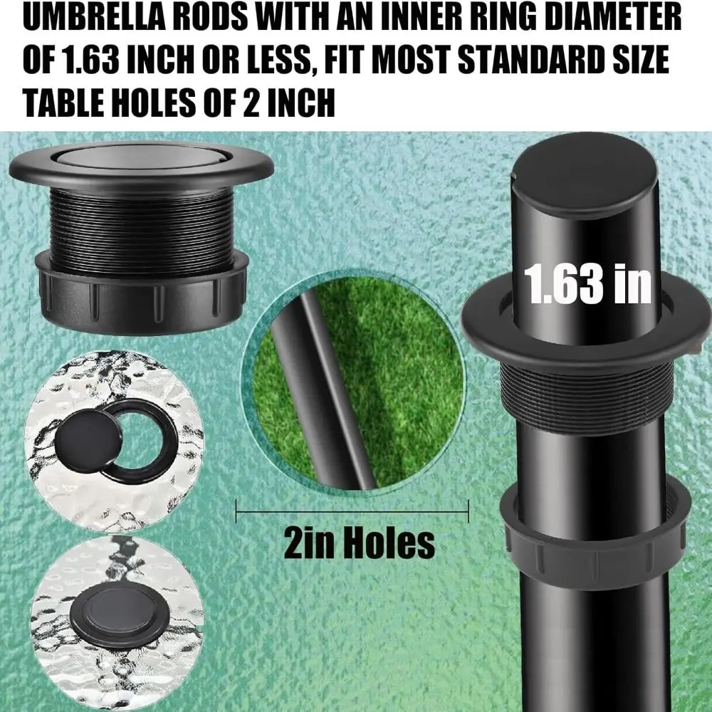 Extra Thick Patio Table Umbrella Hole Ring Plug Cap Weatherproof Garden Tool Yard Parasol Table Hole Cover Insert Durable