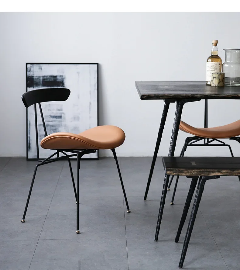 Original Italian Iron Dining Chair Nordic Industrial Style Ant Chair Designer Single Chair Makeup Stool Net Red