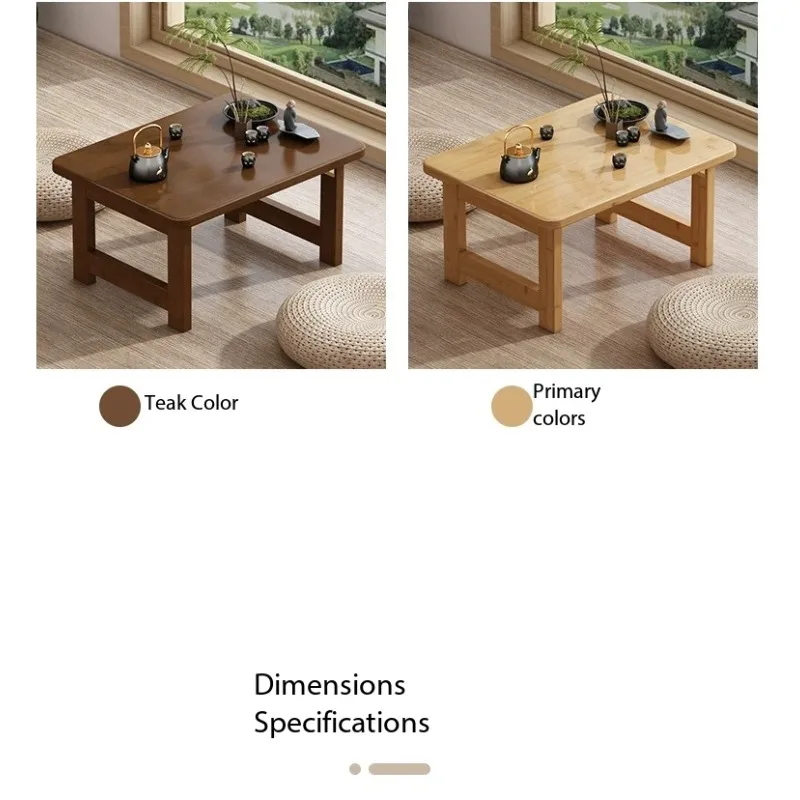 Solid Bamboo Kang Table Foldable Low Tatami Table Multi‑Purpose for Bay Window Bed Laptop Work Coffee Tea Home Use
