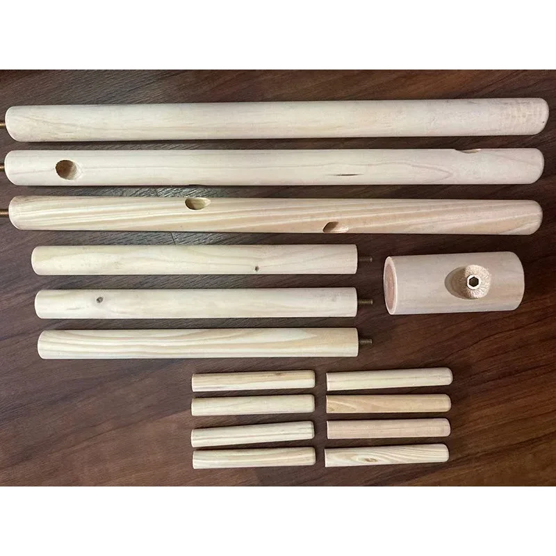 Solid wood coat rack Floor hanger Shelf Bedroom bag rack Children's hanger
