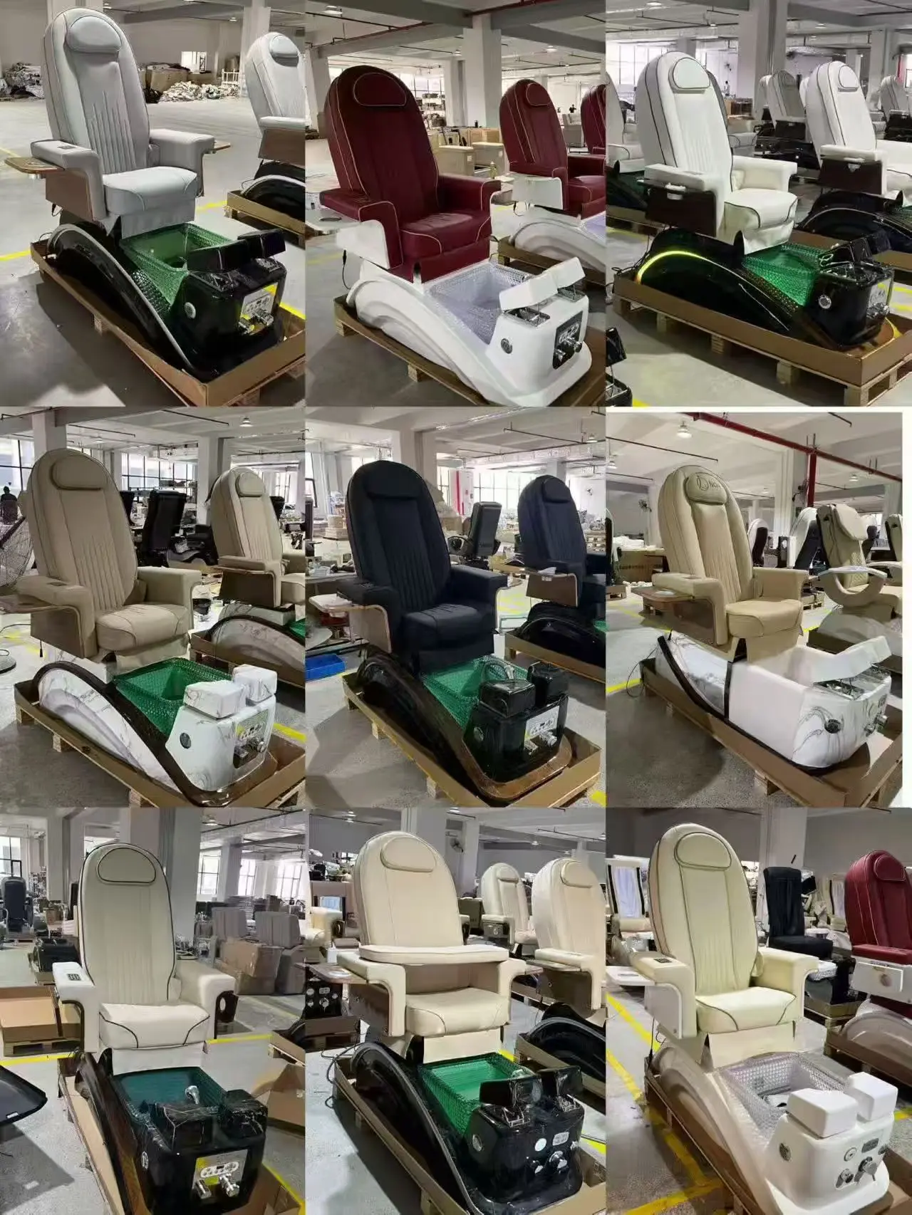 Foot SPA Chair Sofa with Foot Bath Basin Pedicure Hydraulic Lifting 360° Rotation Nail Salon Furniture