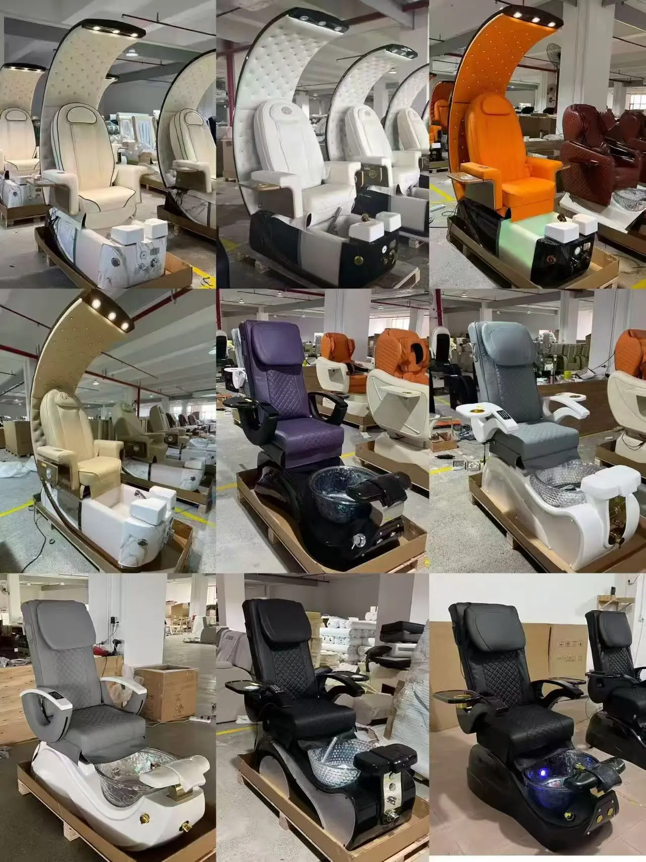 Foot SPA Chair Sofa with Foot Bath Basin Pedicure Hydraulic Lifting 360° Rotation Nail Salon Furniture