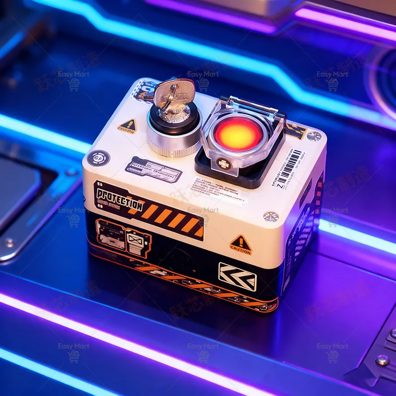 Dual Button External PC Power Switch with LED, Computer Case Startup Reset Control