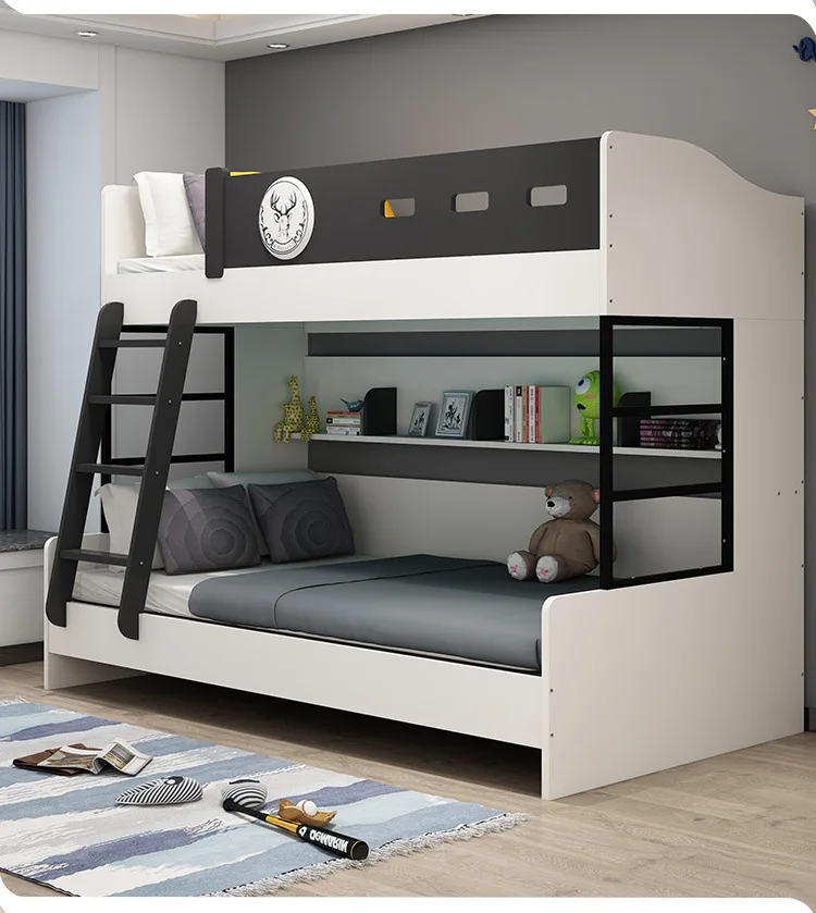 2025 new solid wood high and low bed, bunk bed 1.2/1 meters