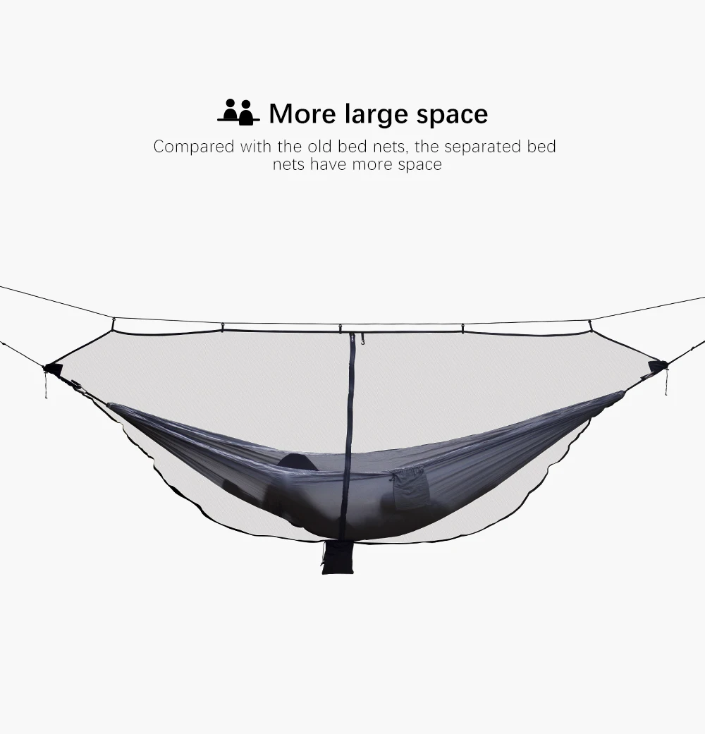 Hammock Mosquito Net Outdoor Breathable Insect Screen Portable Travel Camping Hammock with Mosquito Net Included Adult Size