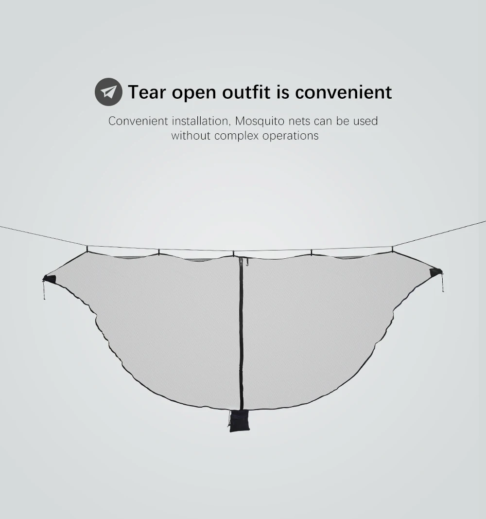 Hammock Mosquito Net Outdoor Breathable Insect Screen Portable Travel Camping Hammock with Mosquito Net Included Adult Size