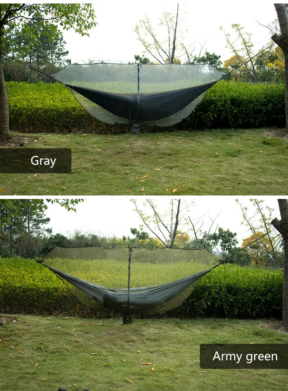 Hammock Mosquito Net Outdoor Breathable Insect Screen Portable Travel Camping Hammock with Mosquito Net Included Adult Size
