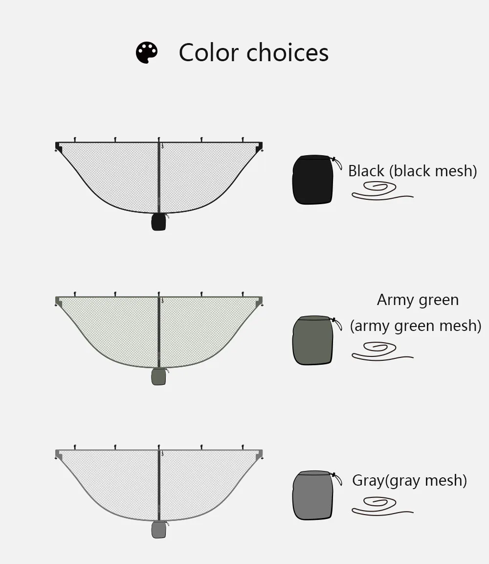 Hammock Mosquito Net Outdoor Breathable Insect Screen Portable Travel Camping Hammock with Mosquito Net Included Adult Size