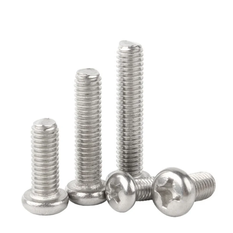 UNC/UNF 0#-80 2#-56 4#-40 6#-32 8#-32 10#-24 304 Stianless Steel Cross Recessed Pan Round Head Screws Phillips Machine Bolts