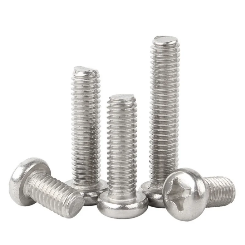 UNC/UNF 0#-80 2#-56 4#-40 6#-32 8#-32 10#-24 304 Stianless Steel Cross Recessed Pan Round Head Screws Phillips Machine Bolts
