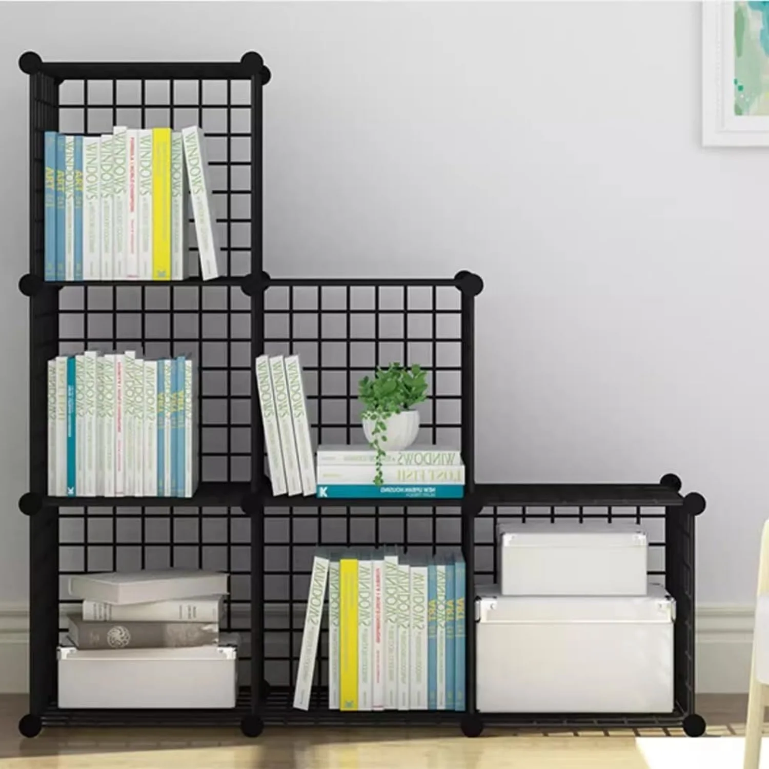 40Pcs Wire Cube Connectors Plastic Storage Cube Connector Wire Grid Cube Organizer Connector for Modular Closet Storage Shelving