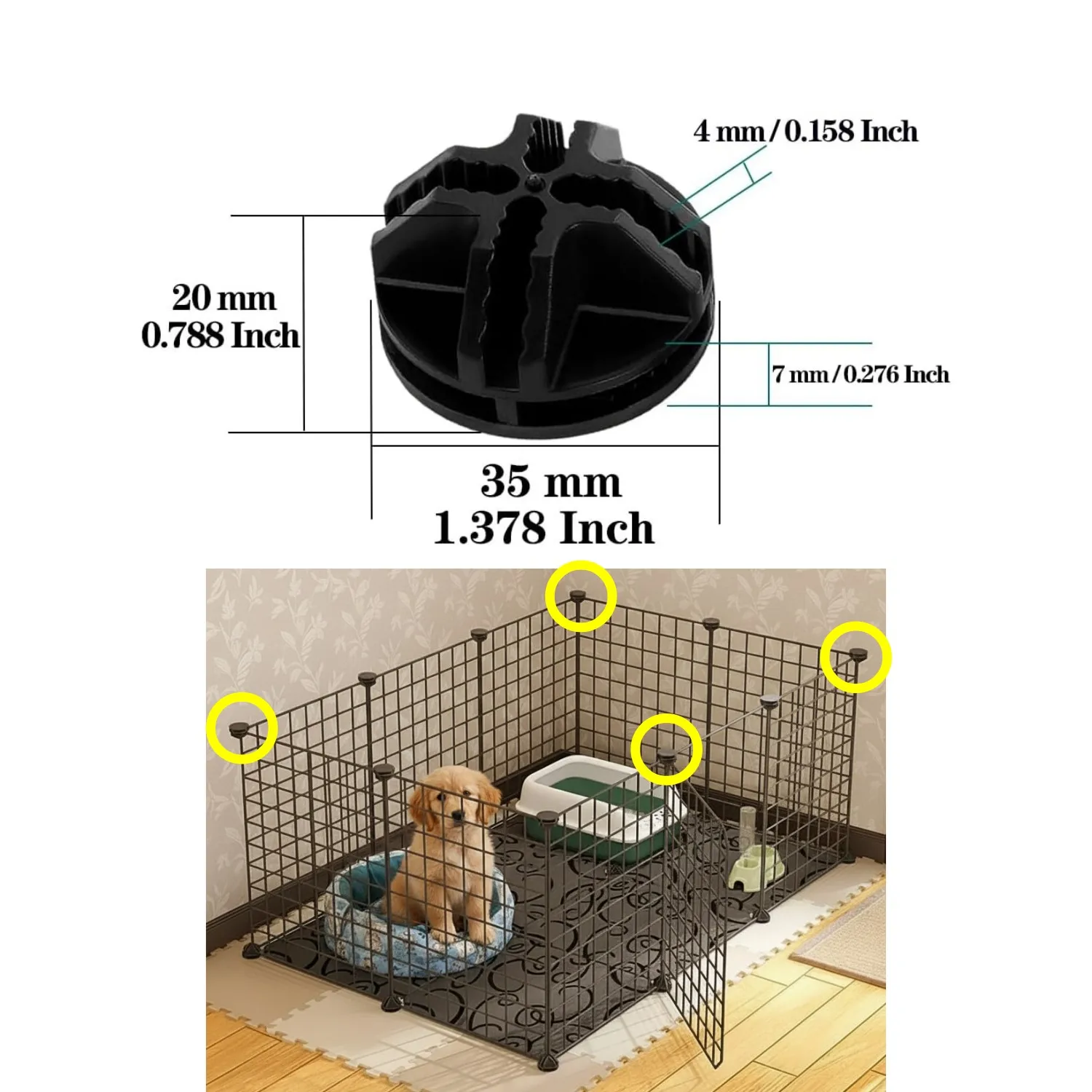40Pcs Wire Cube Connectors Plastic Storage Cube Connector Wire Grid Cube Organizer Connector for Modular Closet Storage Shelving