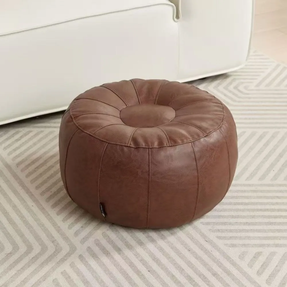 PU Leather Unstuffed Storage Leg Bench Need to Fill Clothes Large Capacity Clothes Storage Chair Non-Slip Nordic Sofa Footstool