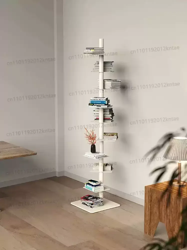 Rotating Invisible Bookshelve, Living Room, Iron Craft Display Stand , 9-layer Display Shelves, Storage Shelves,Corner Bookcases