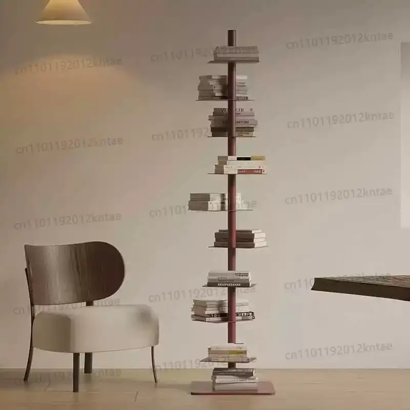 Rotating Invisible Bookshelve, Living Room, Iron Craft Display Stand , 9-layer Display Shelves, Storage Shelves,Corner Bookcases