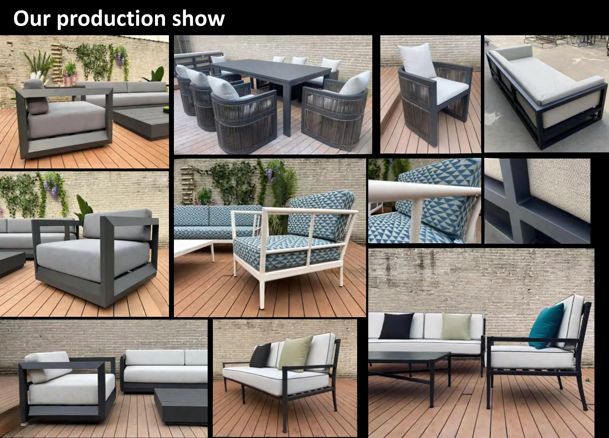 Hotel Outdoor Sofa Villa Aluminum Outdoor Sofa Set Resort Furniture Luxury Garden Furniture Patio Sofa with Coffee Table