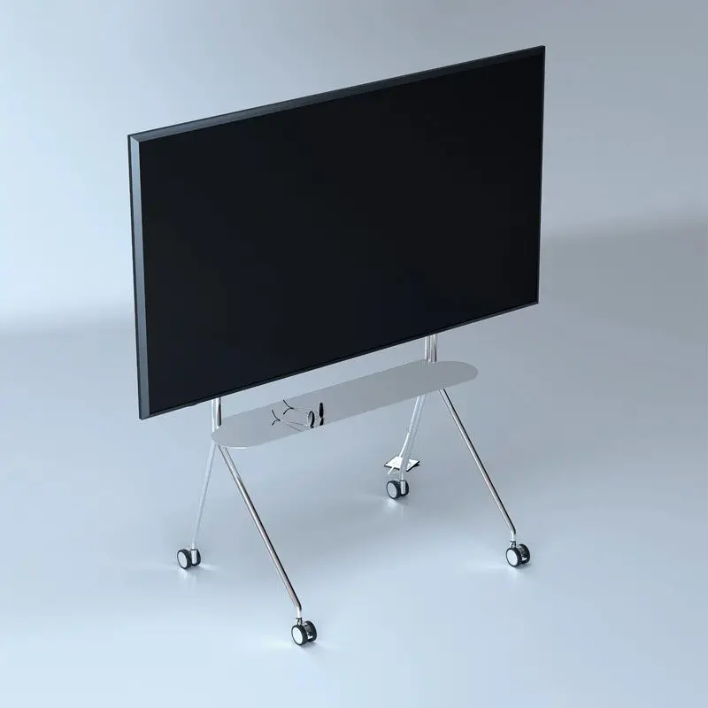Simple TV Movable Bracket Floor Type Roller Cart Universal LCD Screen Integrated Rack