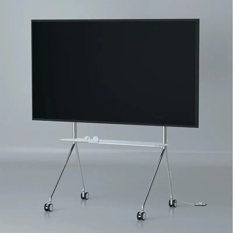 Simple TV Movable Bracket Floor Type Roller Cart Universal LCD Screen Integrated Rack