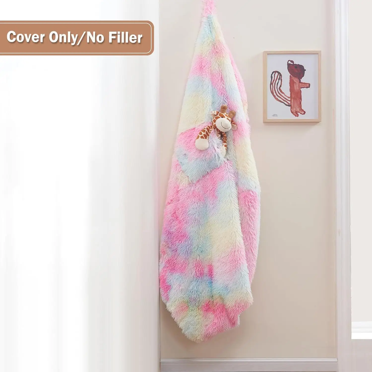 Lazy sofa bean bag artificial fur Doudou sofa jacket children's toy storage cover