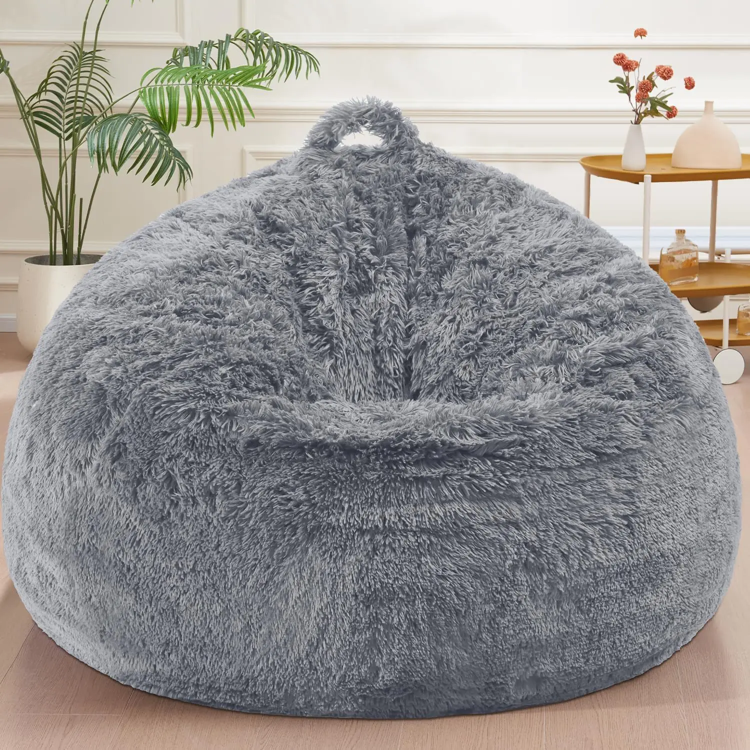 Lazy sofa bean bag artificial fur Doudou sofa jacket children's toy storage cover