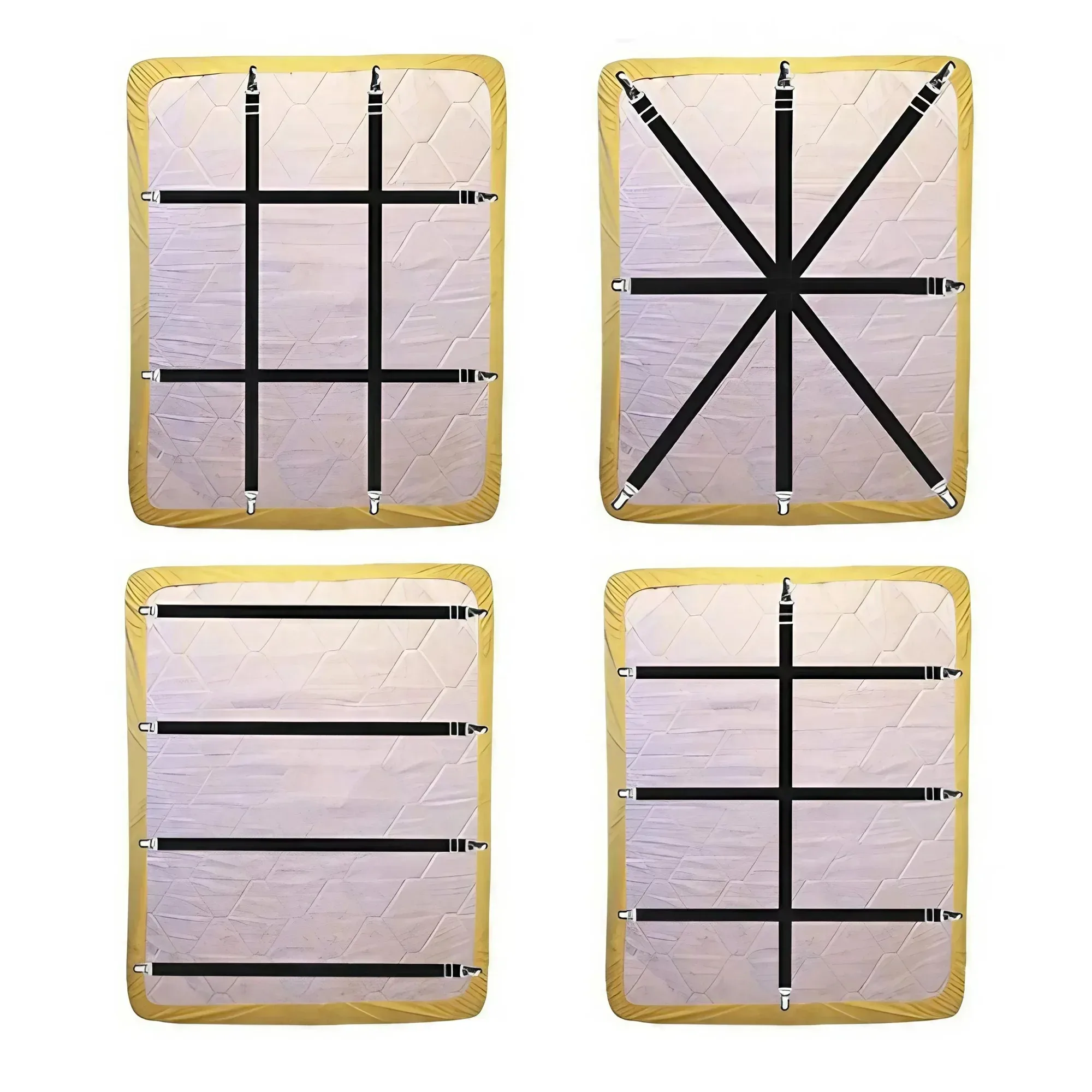 4PCS Double Clip Sheet Fasteners - Versatile Sheet Clips for Bed Sheets and Sofa Covers with Non-slip Adjustment